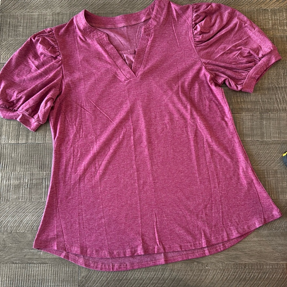 Ladies pink short sleeve shirt